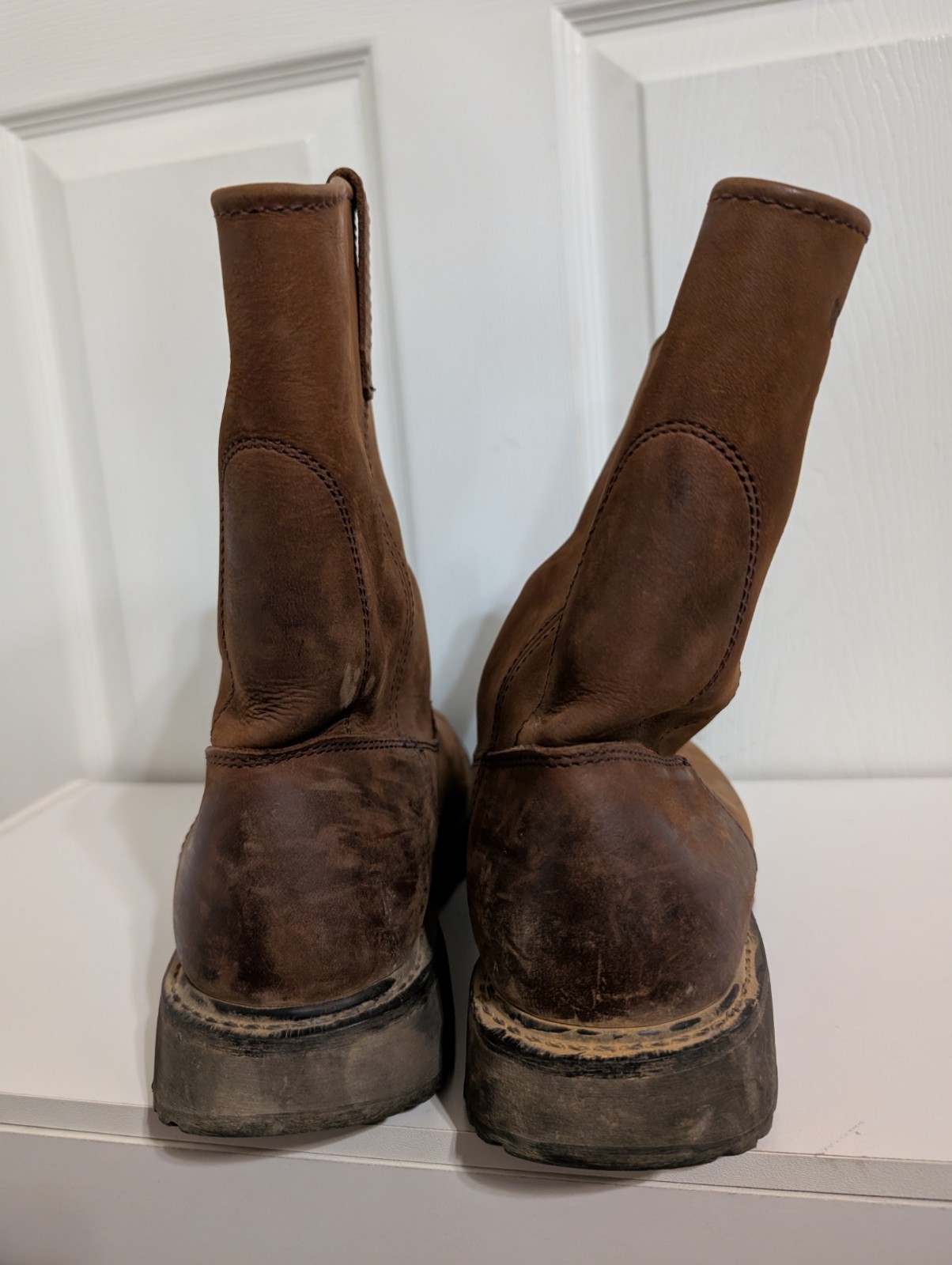 Wolverine Mens Boots Brown Wellington Leather Waterproof Size 12 EW Extra Wide