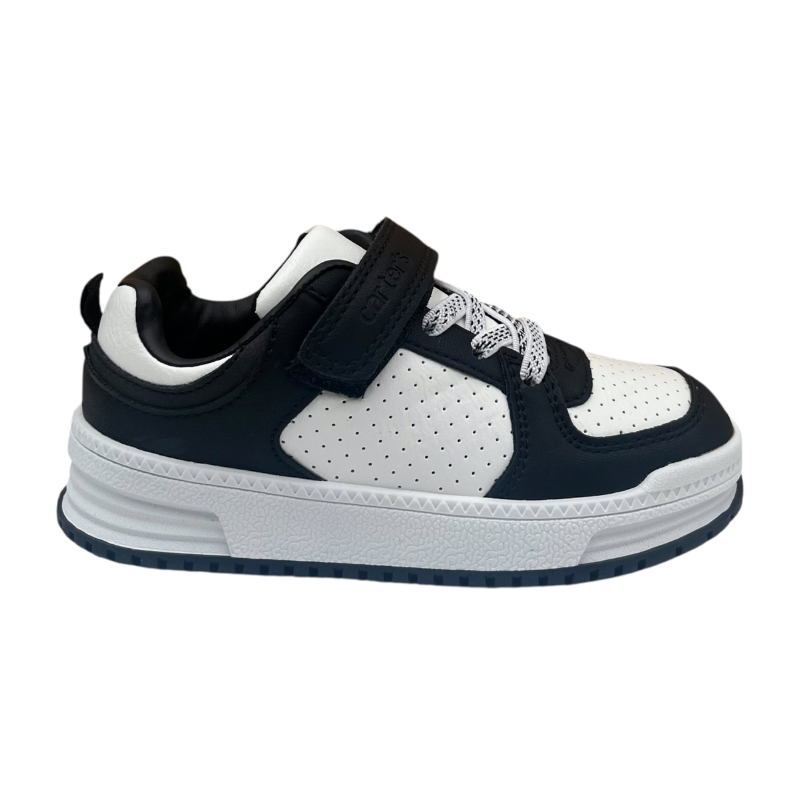 Carters Little Boys Ayngel Classic Style Slip-on Sneakers Size 11 Black White