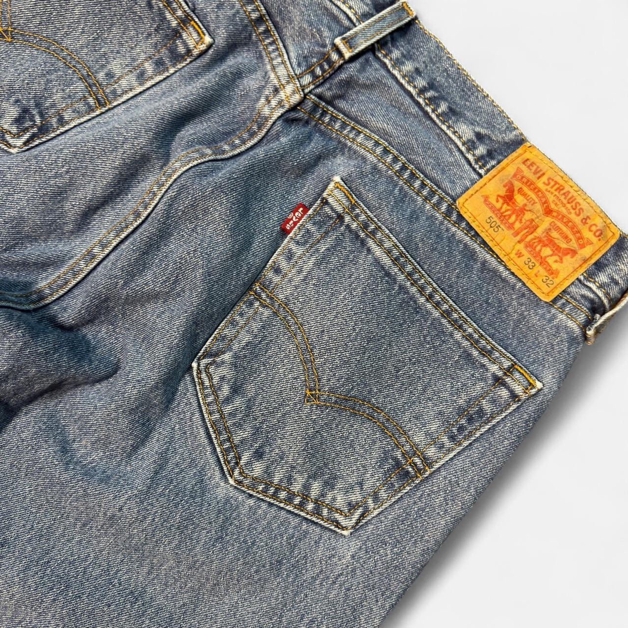 Levi’s Men’s Blue Light Wash Denim Straight Fit Jeans 5-Pocket Mid Rise