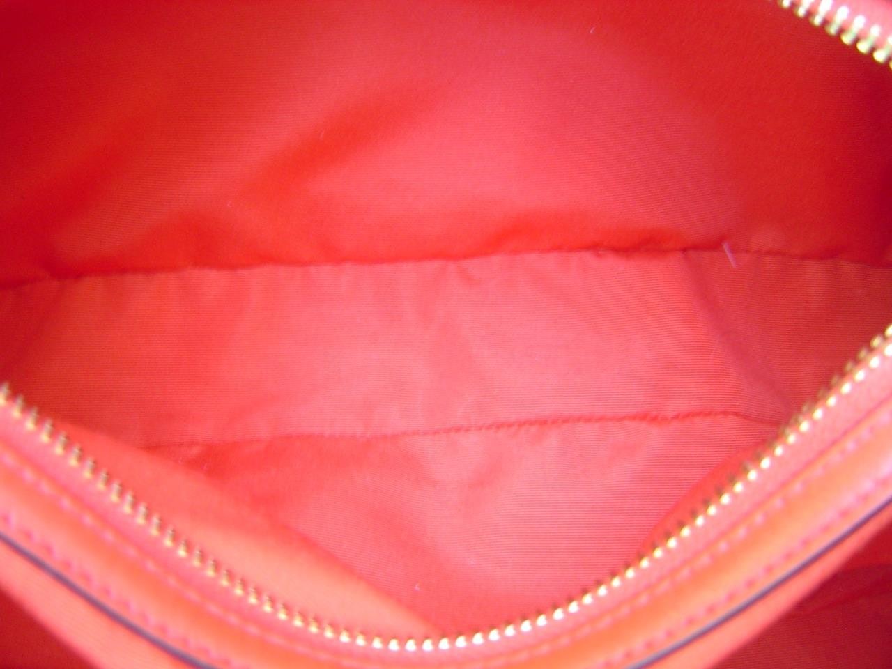 AUTHENTIC COACH VERMILLION SMOOTH LEATHER CARLYLE SHOULDER BAG #37637