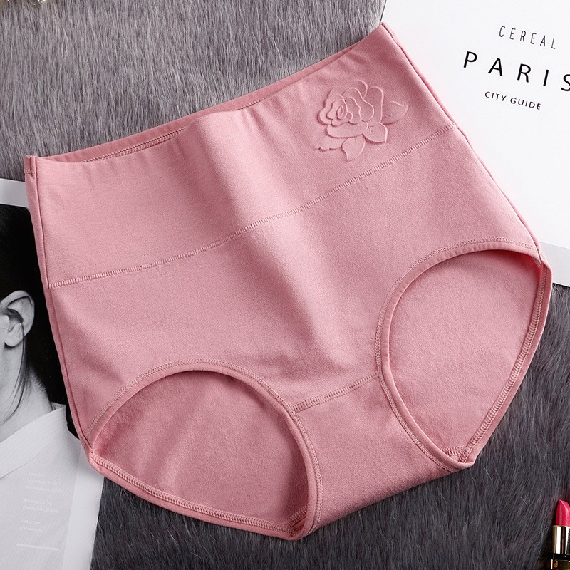 3 Pack Women High Waist Cotton Tummy Control Panties Ladies Leak Proof Underwear