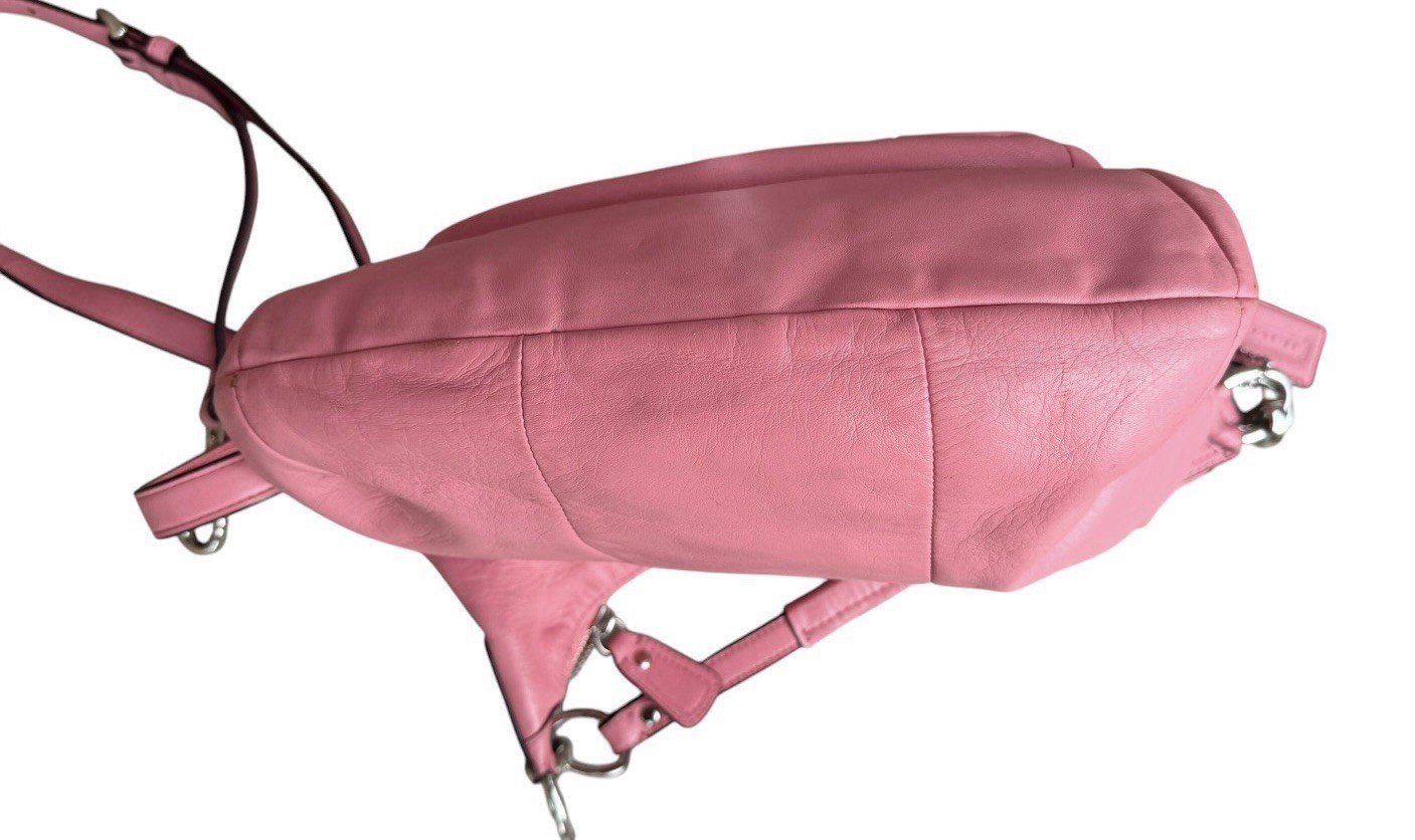 Coach Kristin Pink Leather Hobo Shoulder Bag Convertible Crossbody F22306