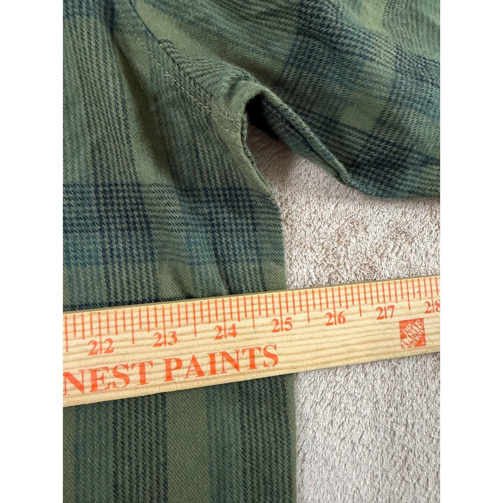 Troll Co Amperage Flannel Shirt Men Size XL Olive Green Plaid Snap Button up New
