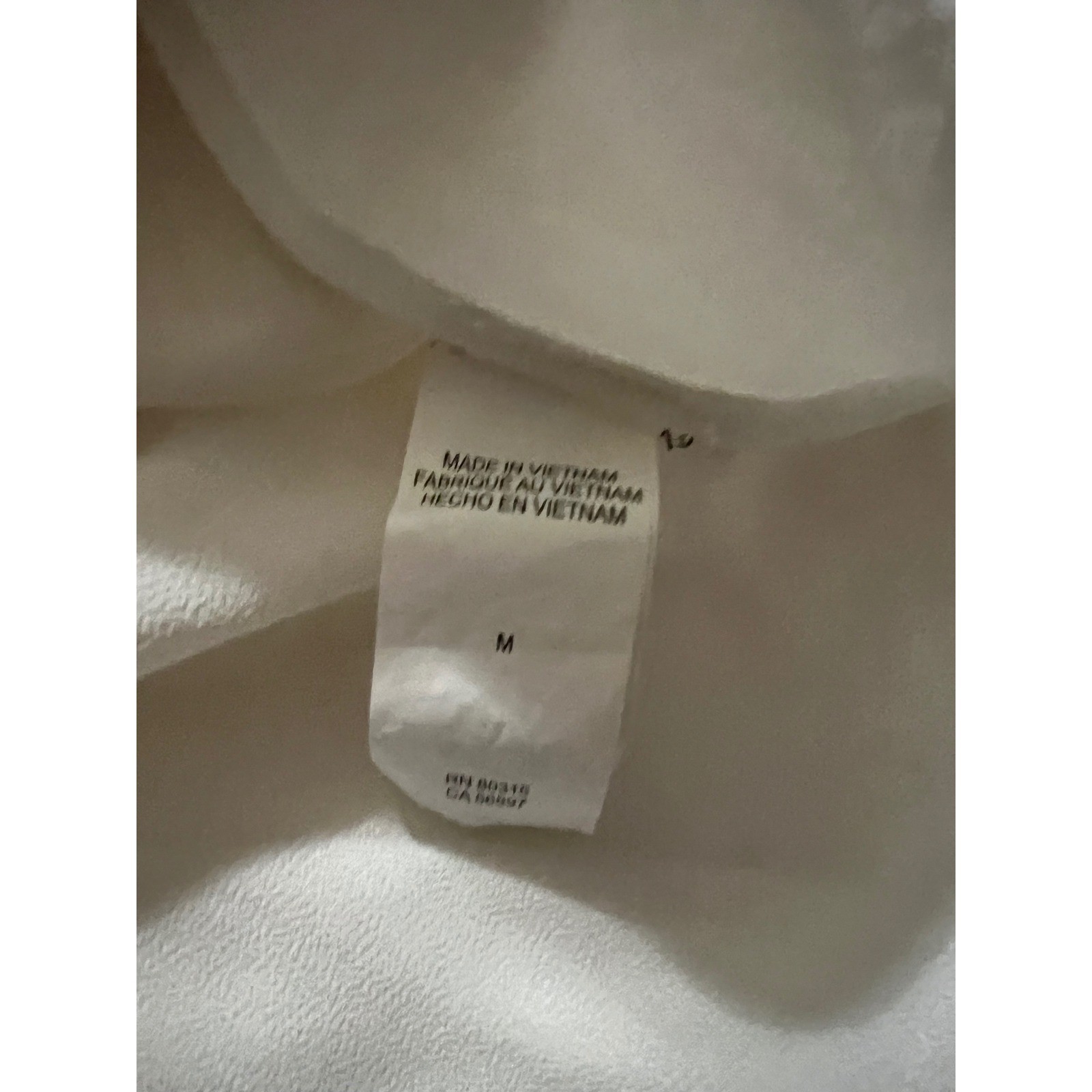 Lucky Brand Cream Open Knit Split Back Layered Top Womens Medium Cottagecore