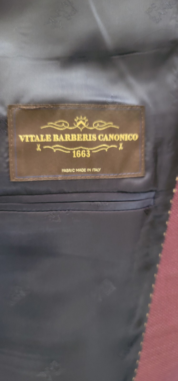 NWT $798 Vitale Barberis Canonico JAB Red 2 Button Wool Sport Coat Size 46 Long