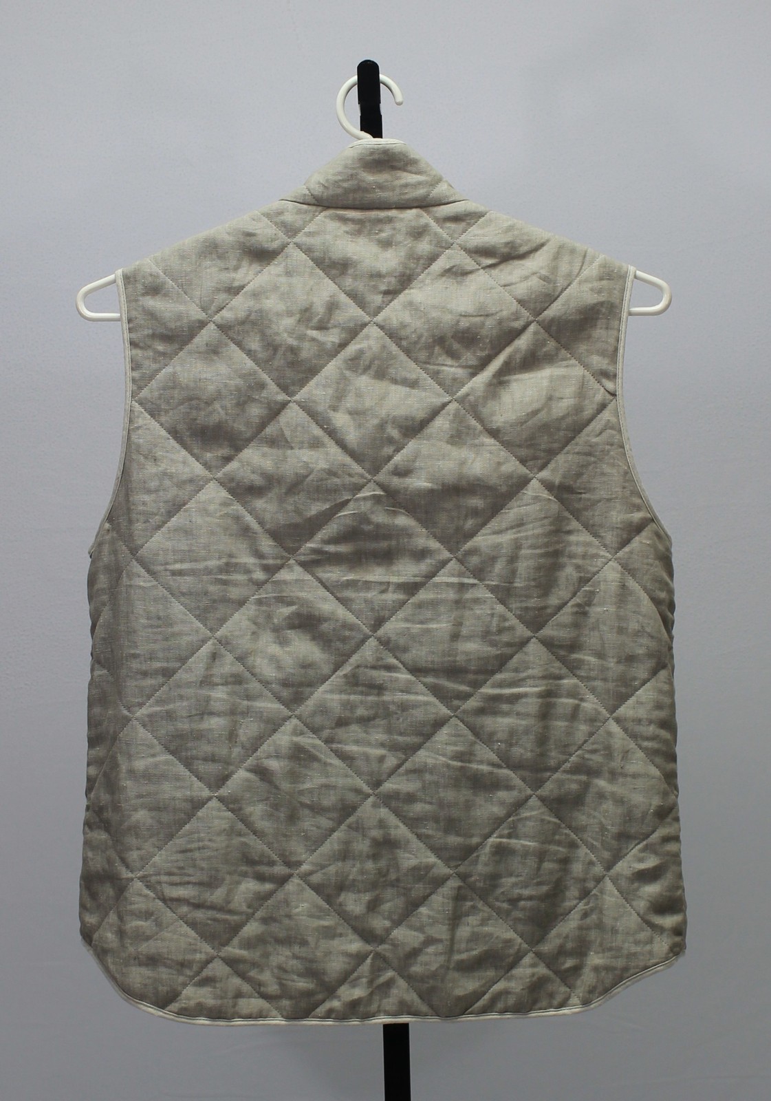Waterville Quilted Linen Zip Vest Size 58
