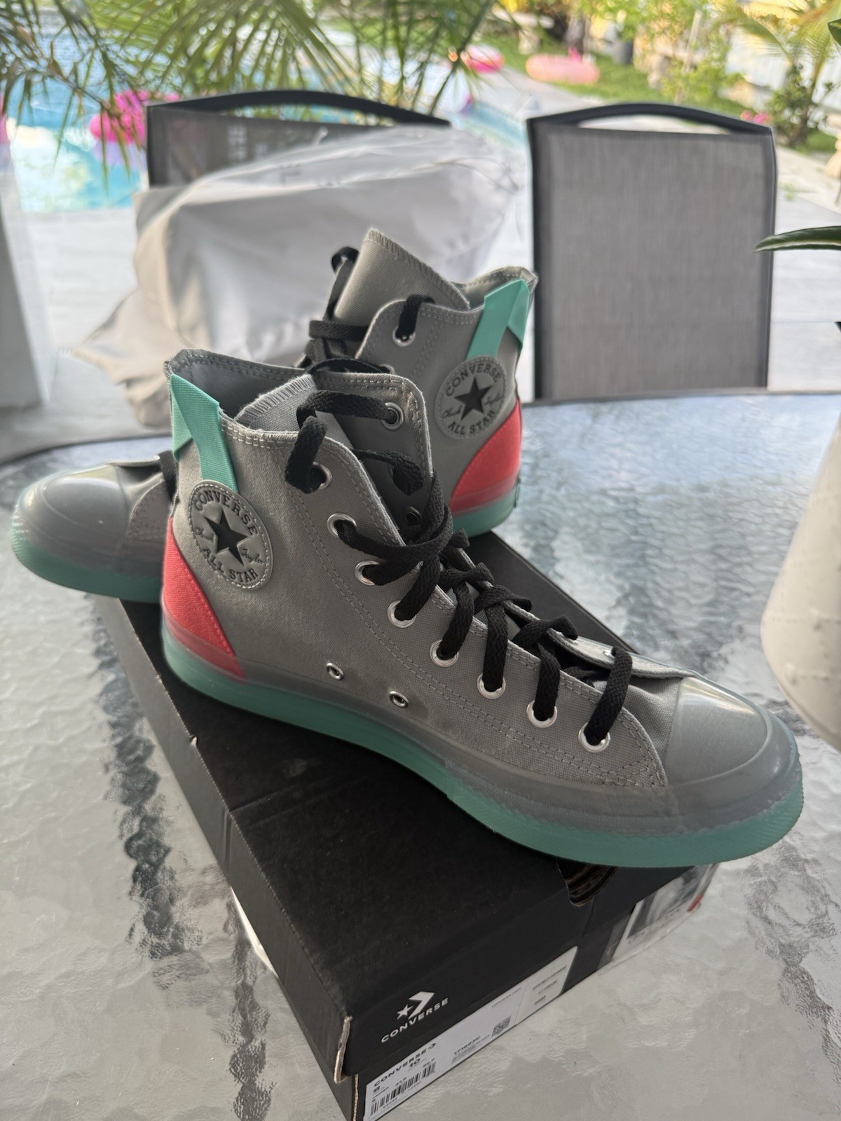 Converse Chuck Taylor All Star CX High Top Sneaker Ash Stone Aqua size 8 men
