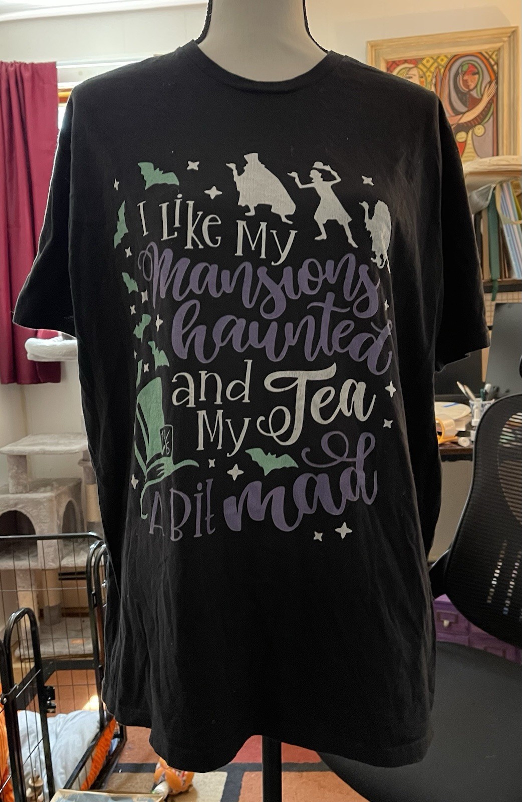 Gildan Disney Haunted Mansions & Mad Tea Tshirt XL