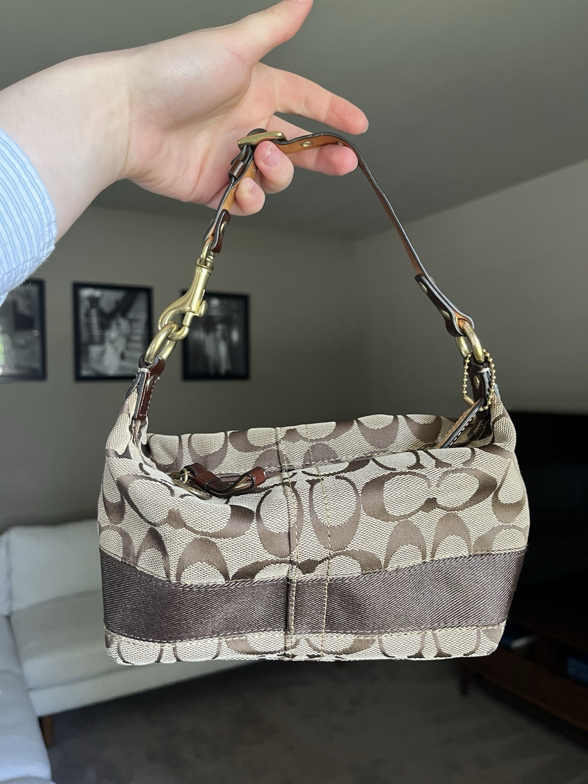 2009 Vintage Coach Signature Small Shoulder Bag