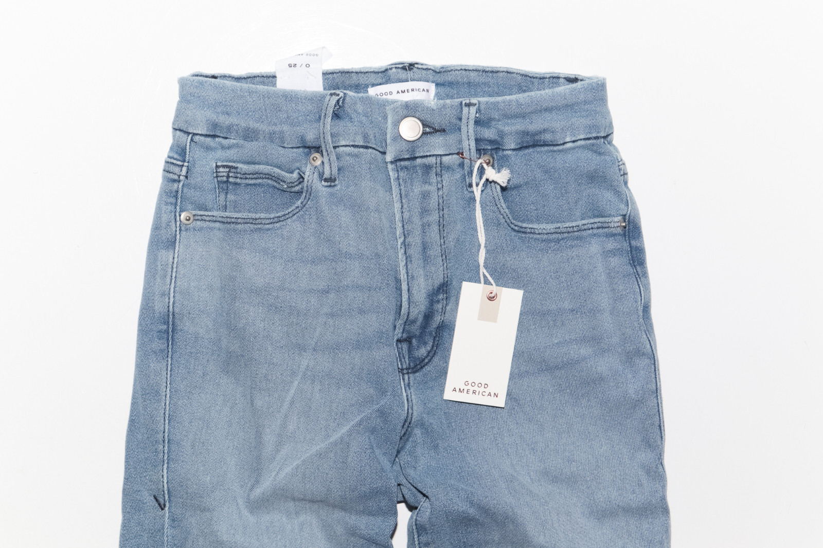 Good American GOOD LEGS STRAIGHT JEANS GSPFH941T BLUE449 Size 0/25 Inseam 27.5″