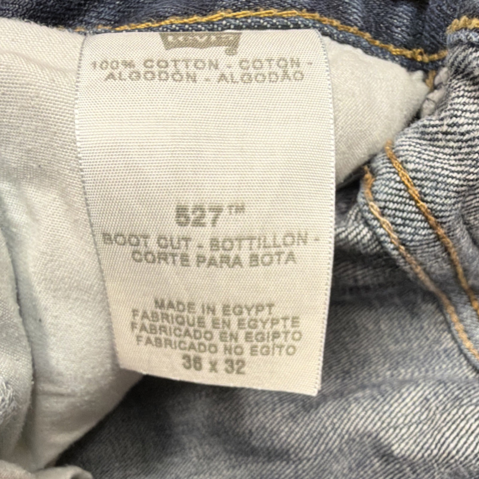 Levi’s Men’s 527 Bootcut Blue Medium Wash Denim Jeans Cotton 5-Pocket
