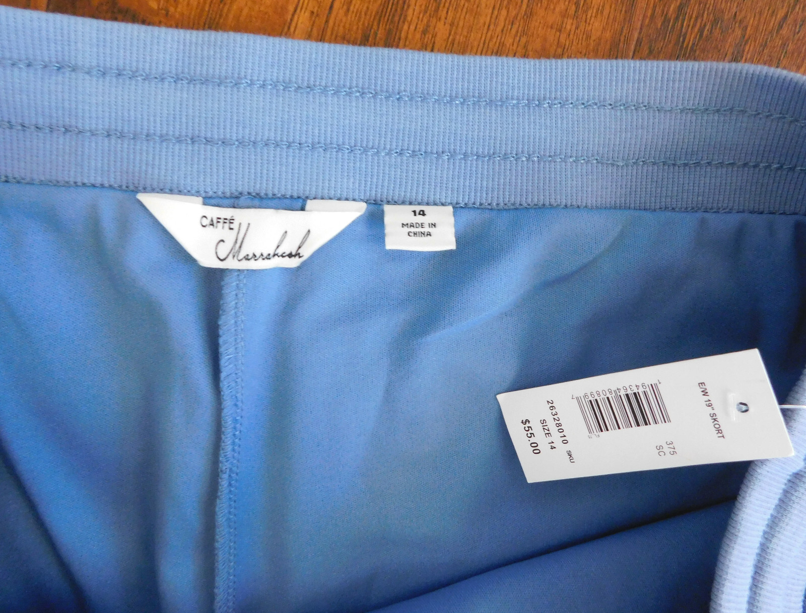 Caffe Marrakesh Skort 14 BLUE skirt with shorts Golf Walking Hiking Athletic NWT
