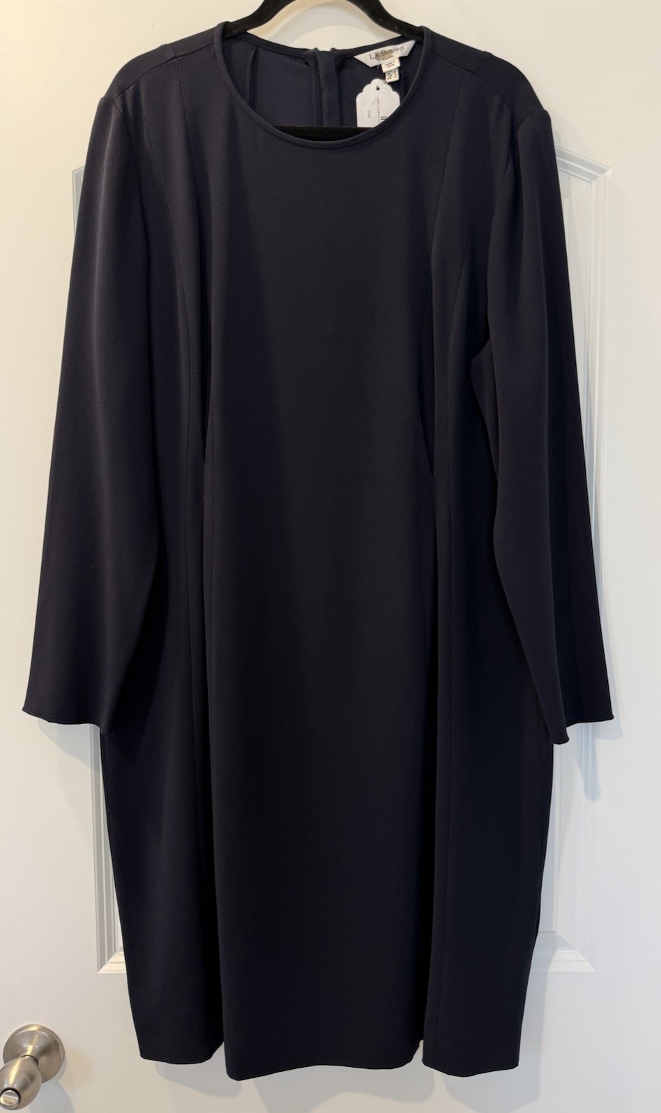 LK Bennett Dr Jessica Dress Navy Blue Classic Seamed Sheath Size 16 EUC $545