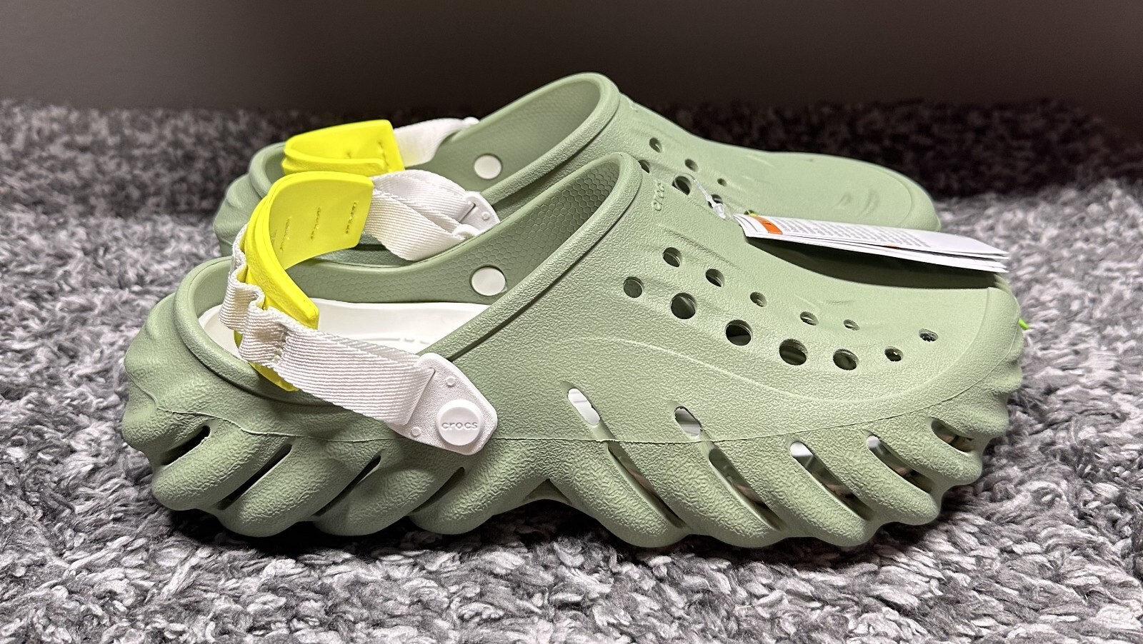 Crocs Echo Clogs Shoes Slides Mens Size 10 Moss Green Casual Comfort Slip On