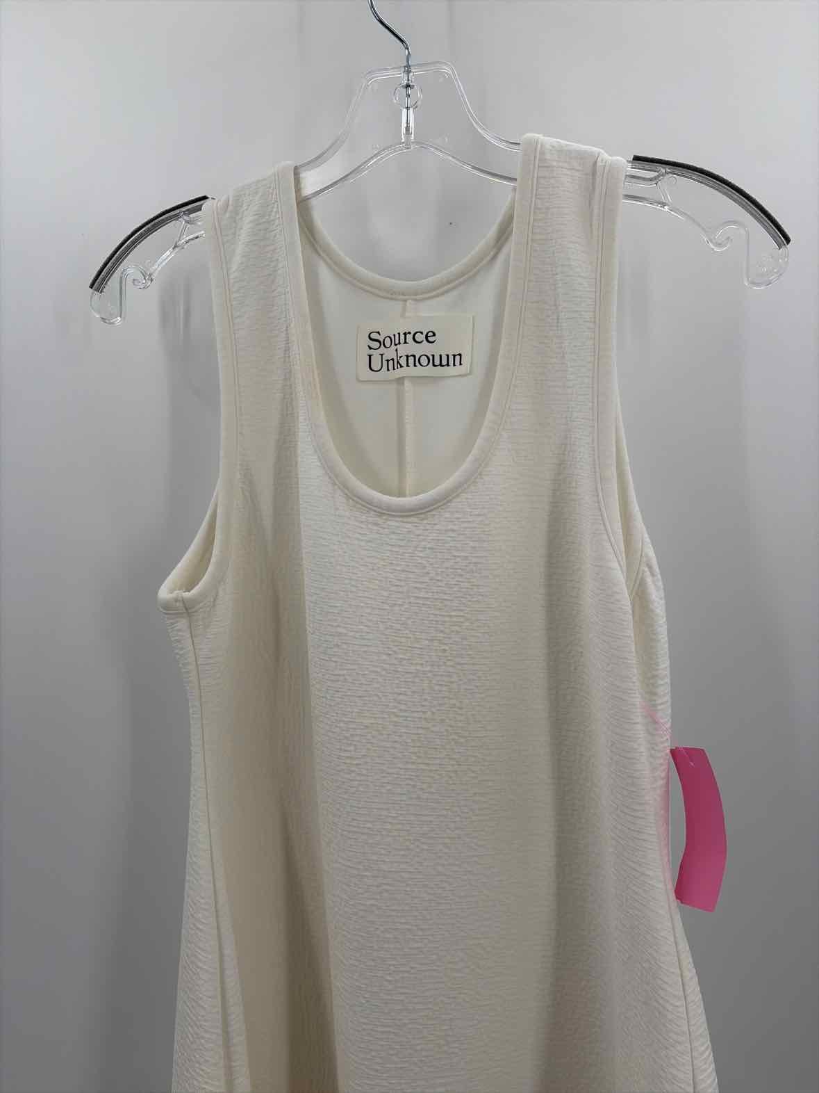 Pre-Owned Source Unknown White Size S/M Maxi Sleeveless Dress