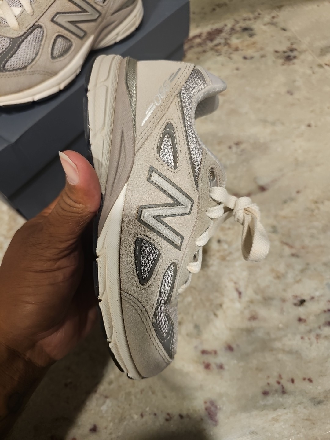 New Balance 990v4 Size 1 ‘Grey Silver’ U990GR4 Sneakers