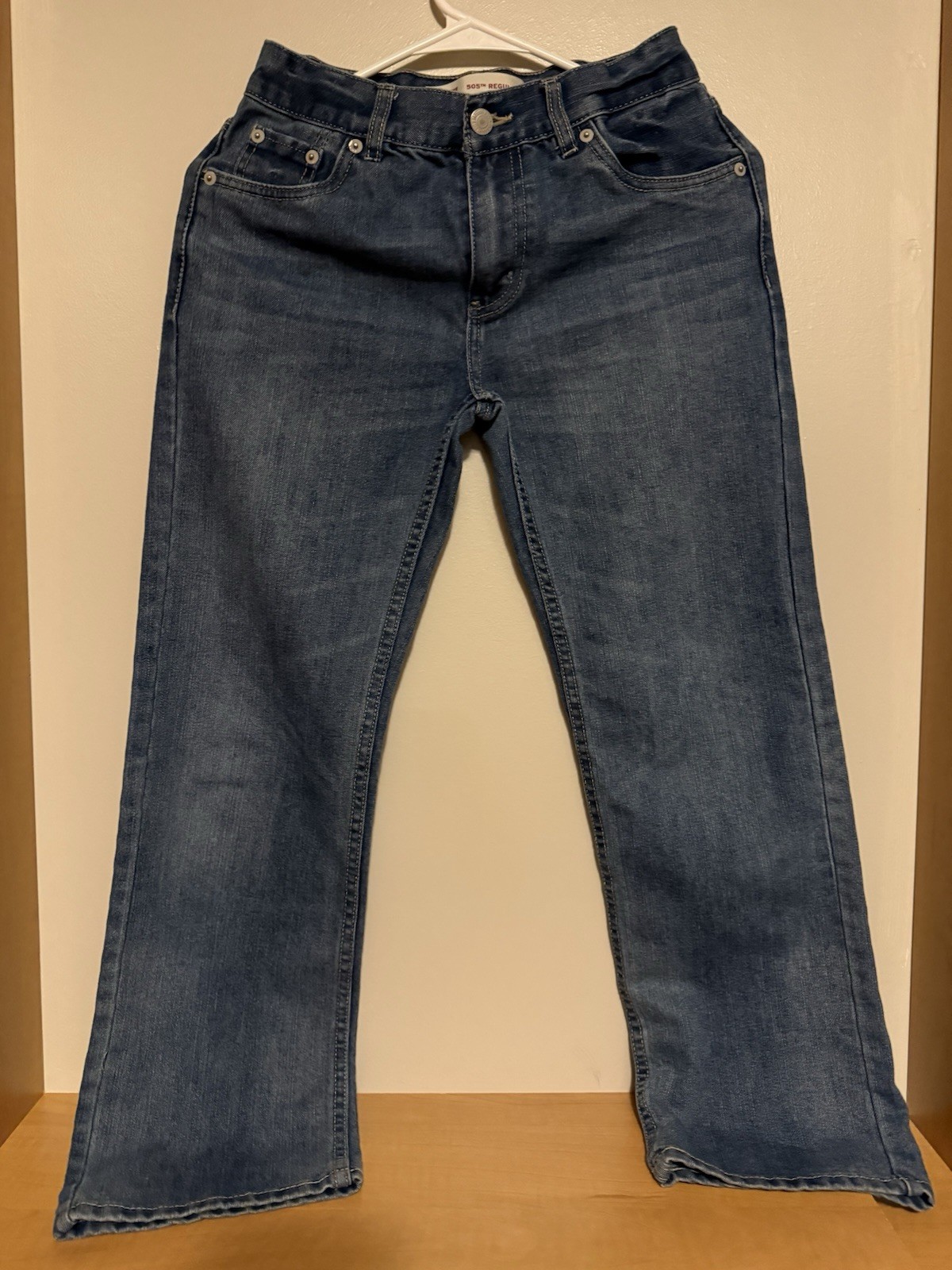 Levi’s Women’s 505 Jeans Reguar Blue Denim 14 Reg W 27 L 27 Mid Rise