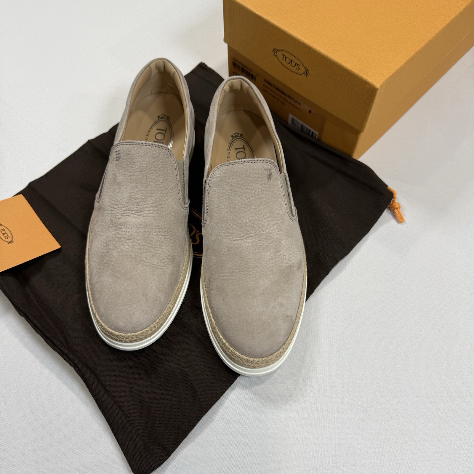 Tod’s NUOVA PANTOFOLA GOMMA RAFIA TV Loafer Size 8UK/9.5US New In Box MSRP $795