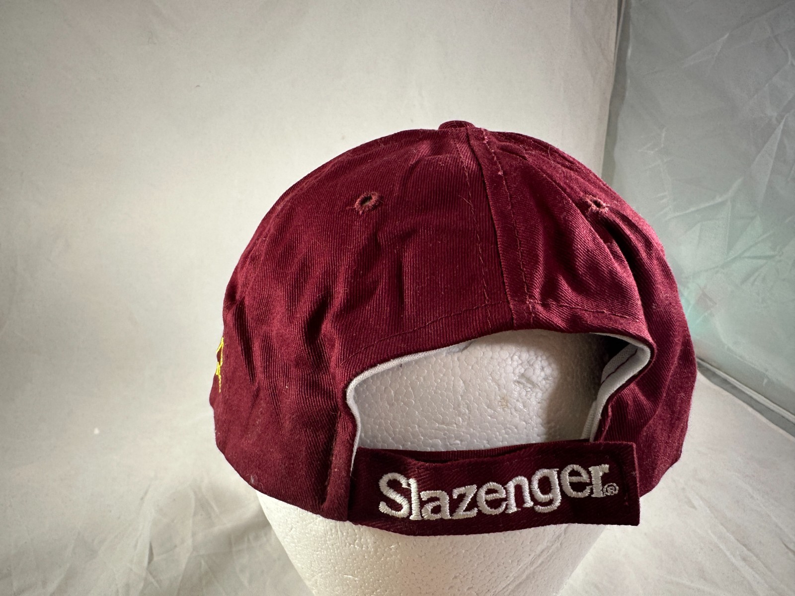 Slazenger Strapback Baseball Cap Red One Size Adjustable Embroidered 6 Panel