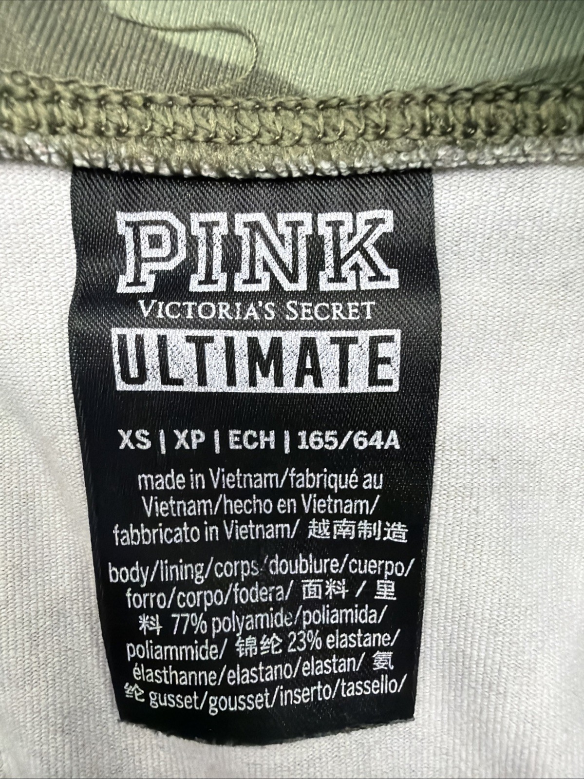 Pink Victorias Secret Ultimate Cargo Leggings Women XS Camouflage Logo .#42972