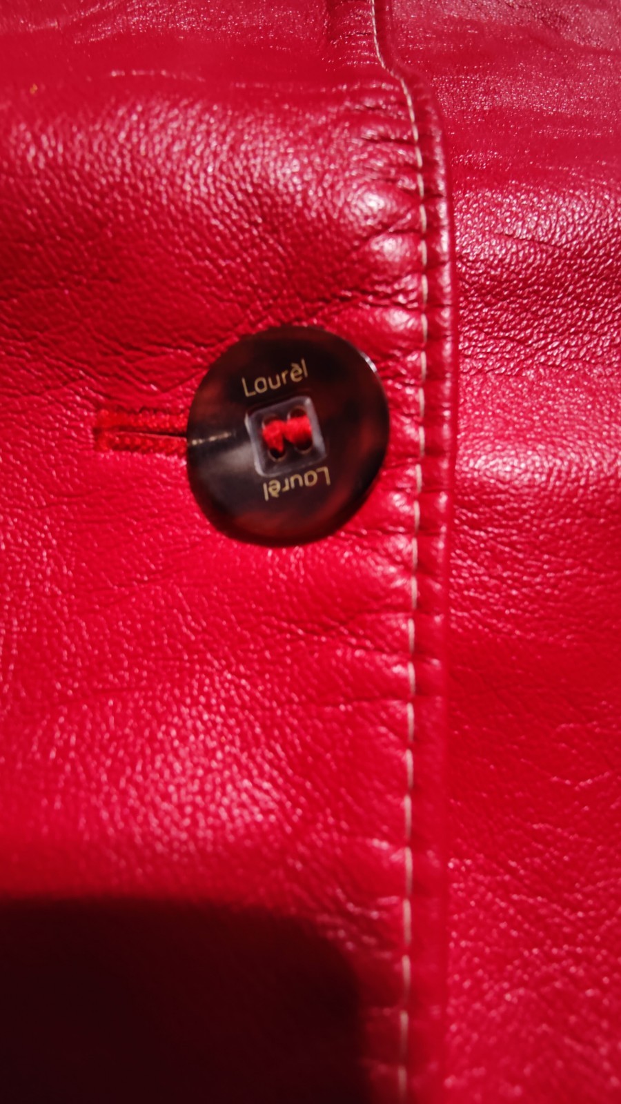 Laurel Red Genuine Leather Blazer Jacket Women’s EU 36 US 4/6 Designer Germany