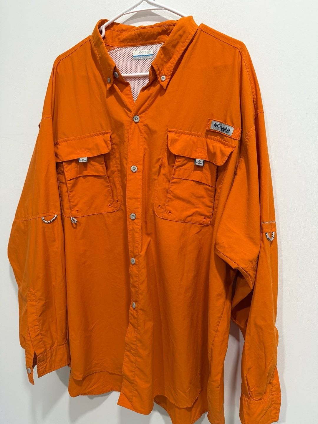 Columbia PFG Omni-Shade Long Sleeve Vented Fishing Shirt – Orange