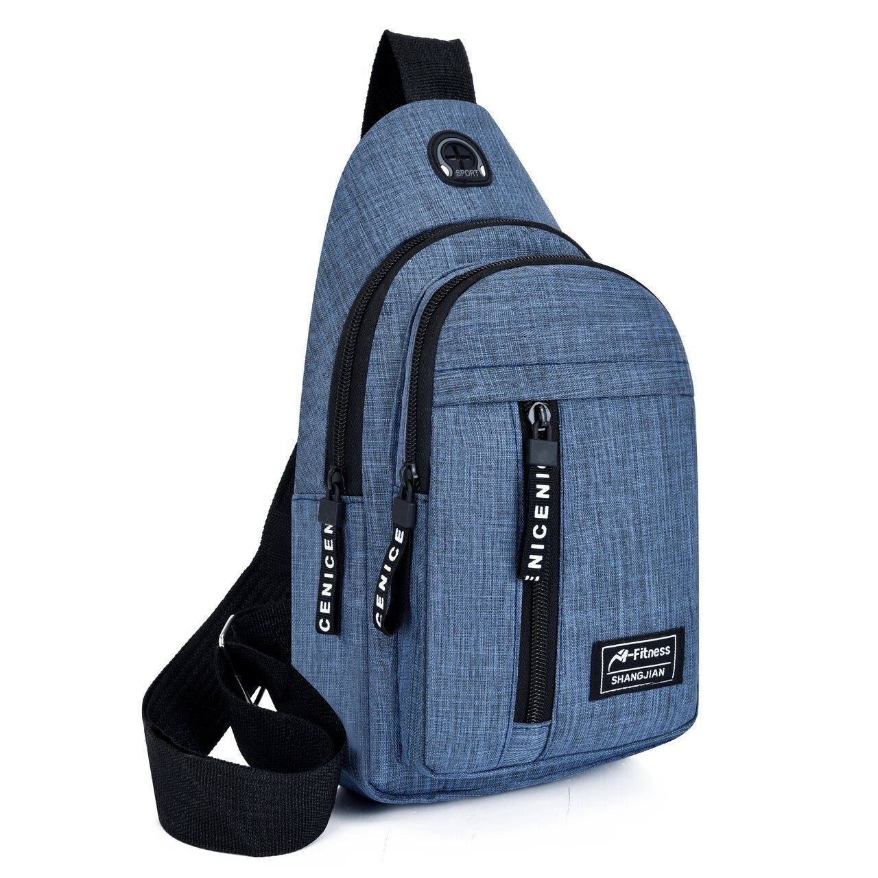 Fashion Lightweight Waterproof Cross Body Bag MediumCapacity Sport Hik-Deep Blue