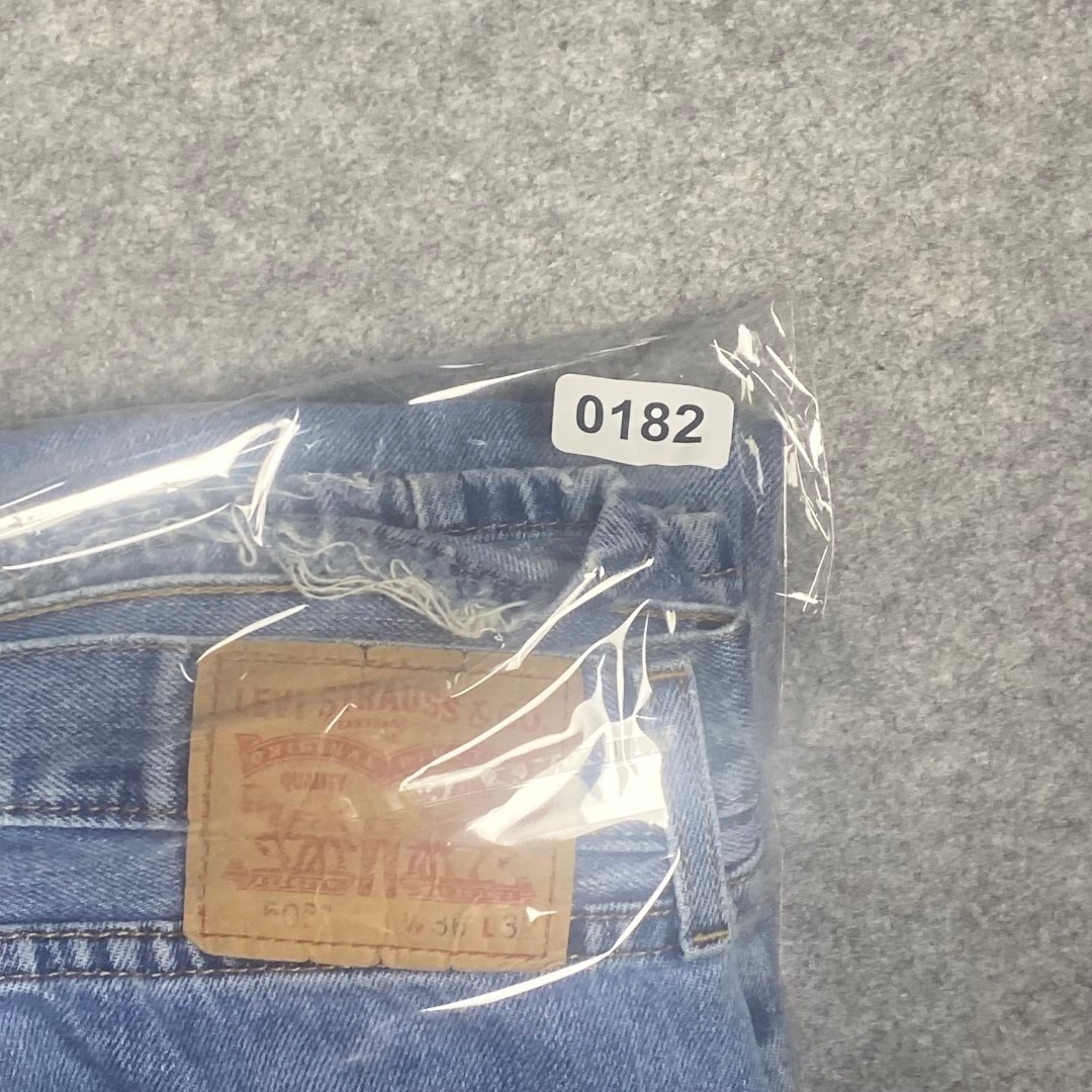 Levi Strauss 505 Mens W36 L32 Blue Denim Straight Fit Jeans Pants