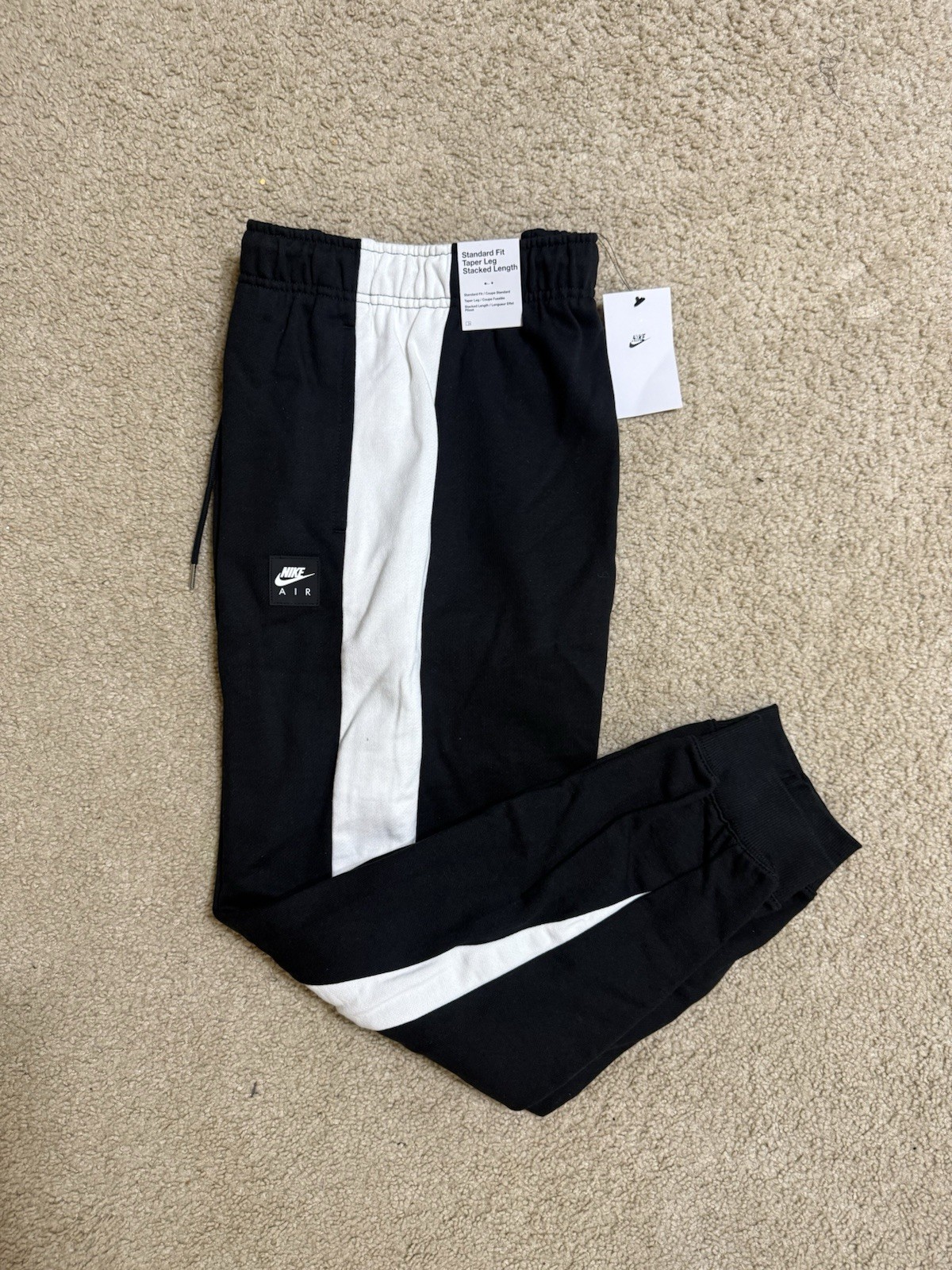 Nike Air Men’s Fleece Sweatsuit Tracksuit Hoodie & Pants Set Black NEW Sz M, L