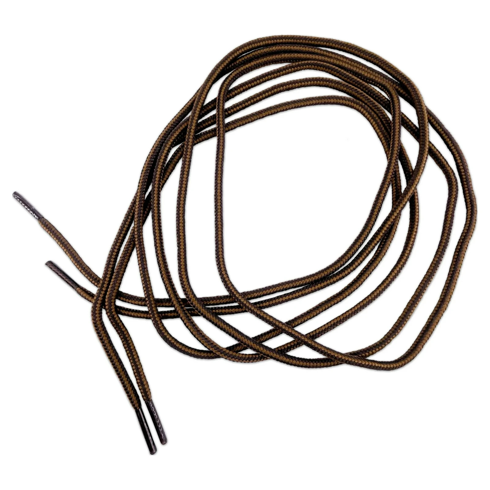 Lot of 2 Pairs 72″ Round Boot Laces for Men and Women Polyester Brown