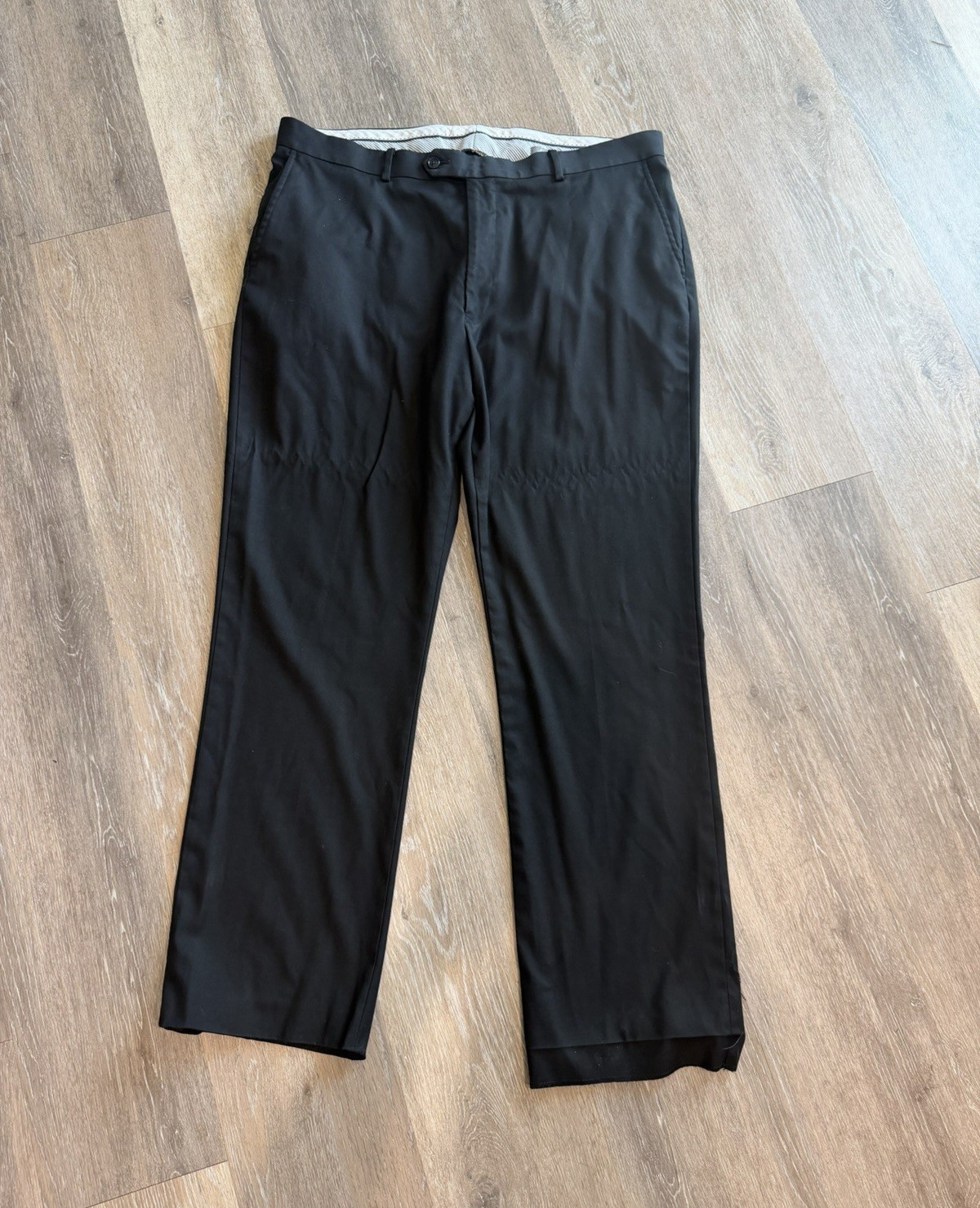 Daniel Cremieux Signature Collection Black Dress Pants 40W Stretch Flat Front
