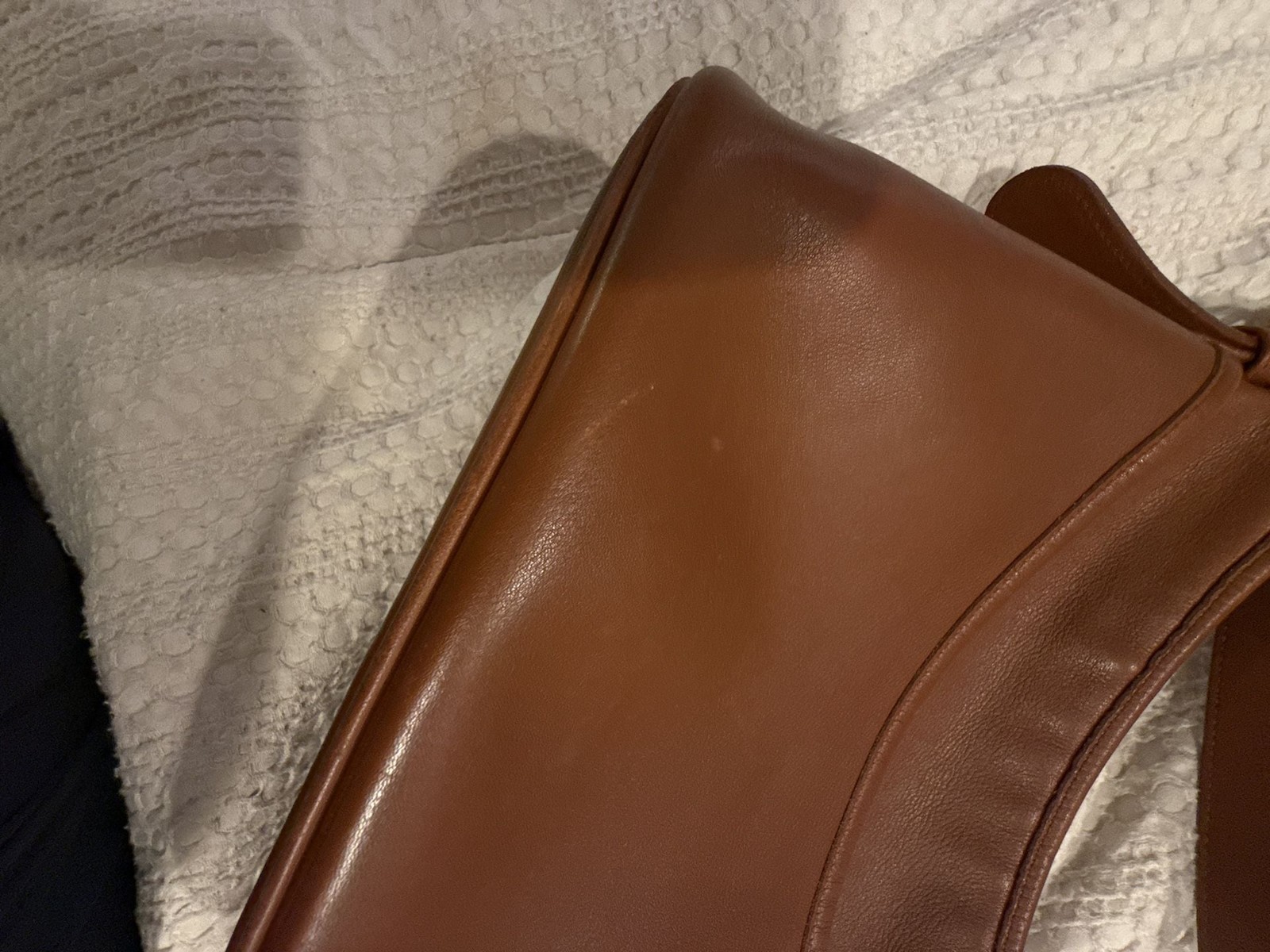 Vintage Coach Leather Shoulder Bag in British Tan
