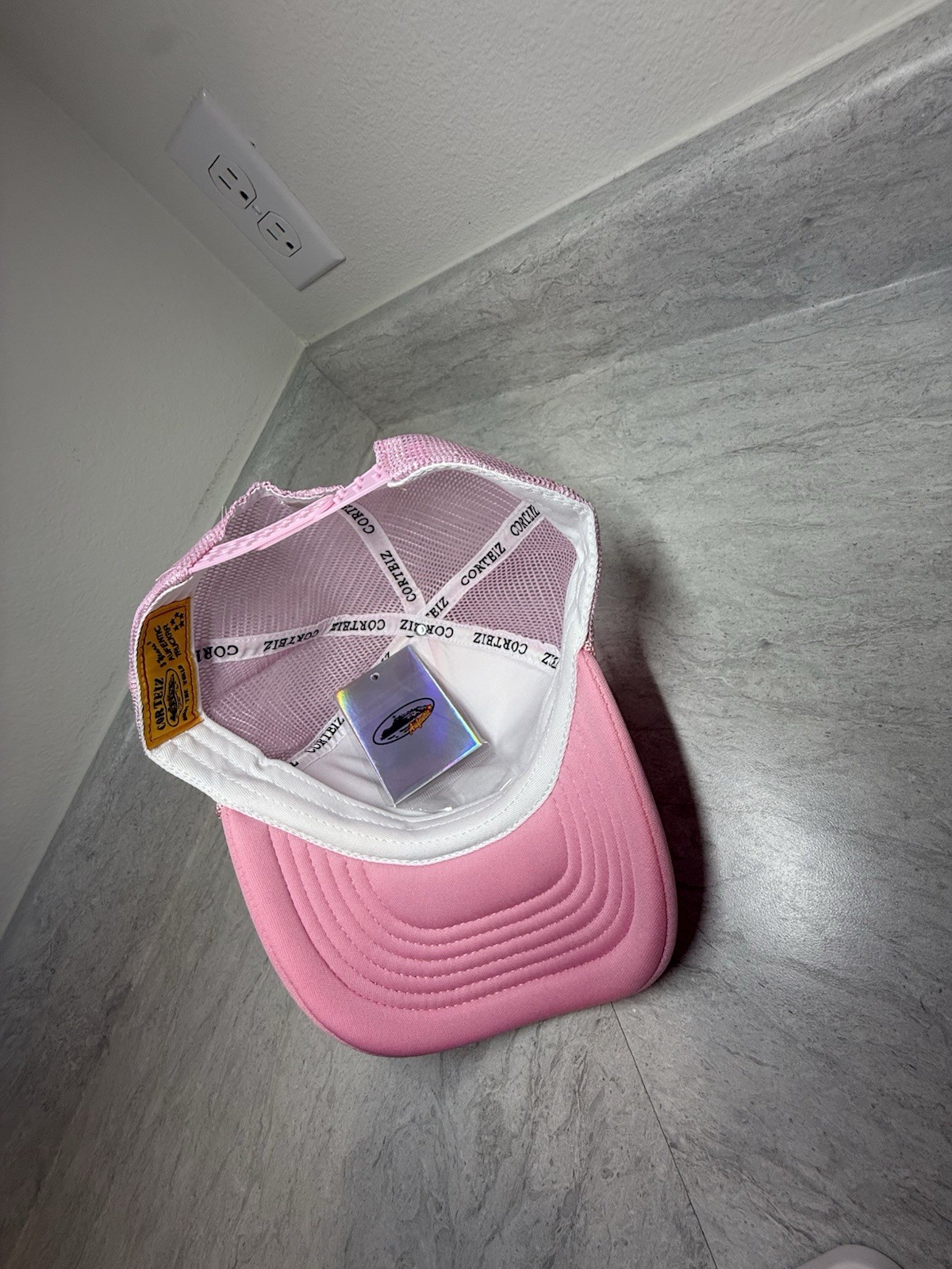 Corteiz Pink Trucker Hat (Embroidered) Brand New With Tags