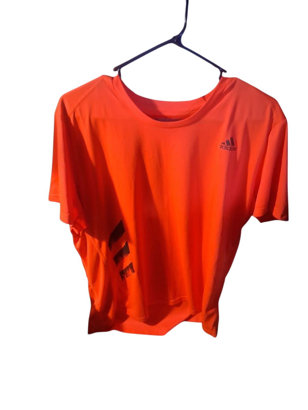 Adidas Men’s Run It 3-Stripes PB Running T-Shirt (Signal Coral / Orange)