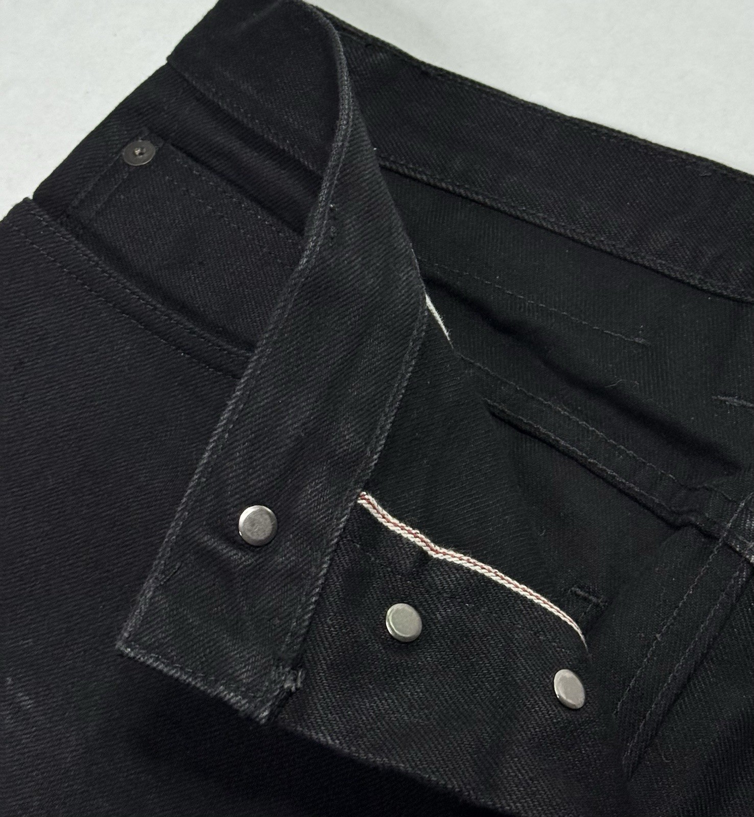3sixteen ST-220X Slim Tapered Double Black Selvedge Jeans Button Fly Men’s 33×25