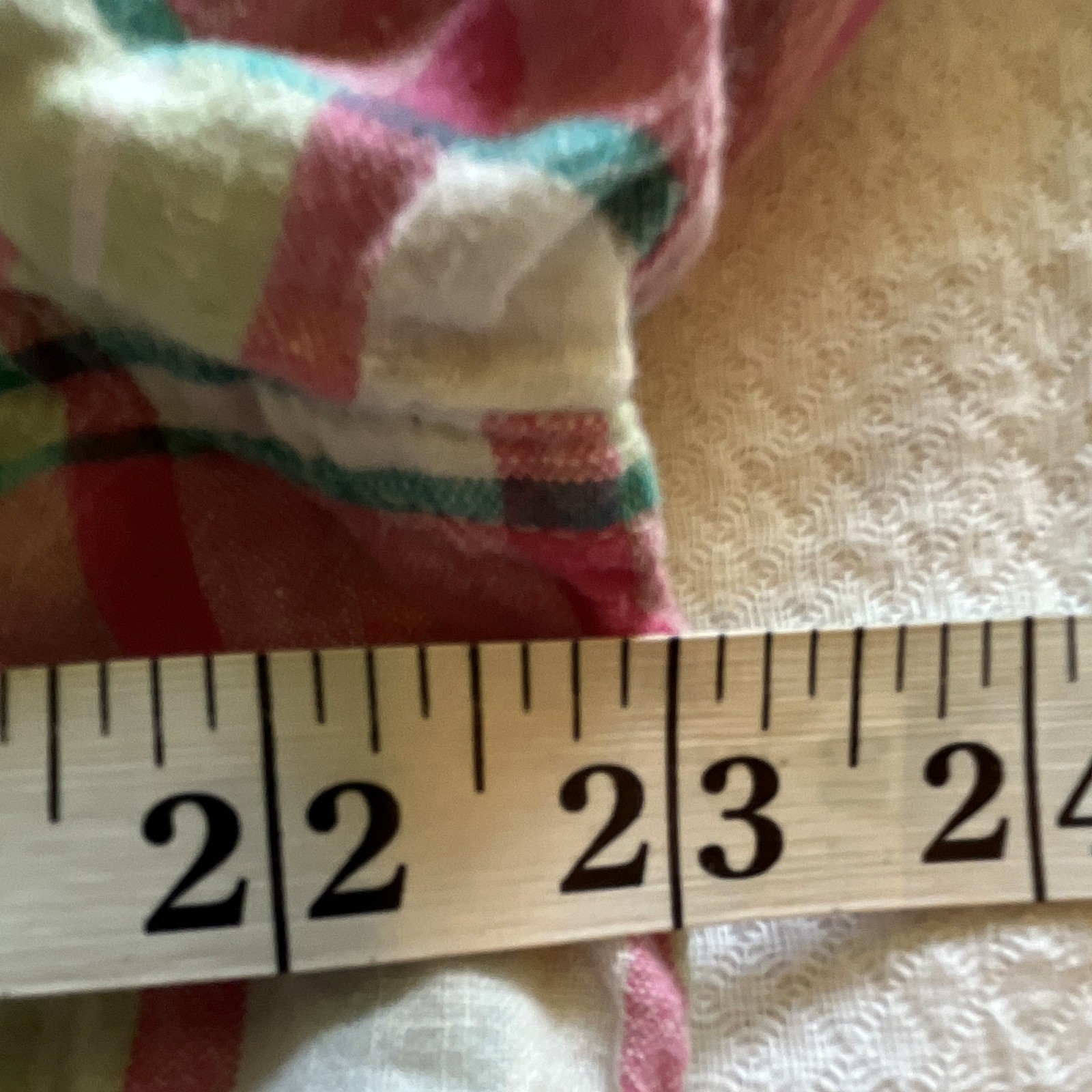 Chaps womans XL Plaid 3/4 Sleeve Button-Up Shirt Pockets Woven Cotton Multi