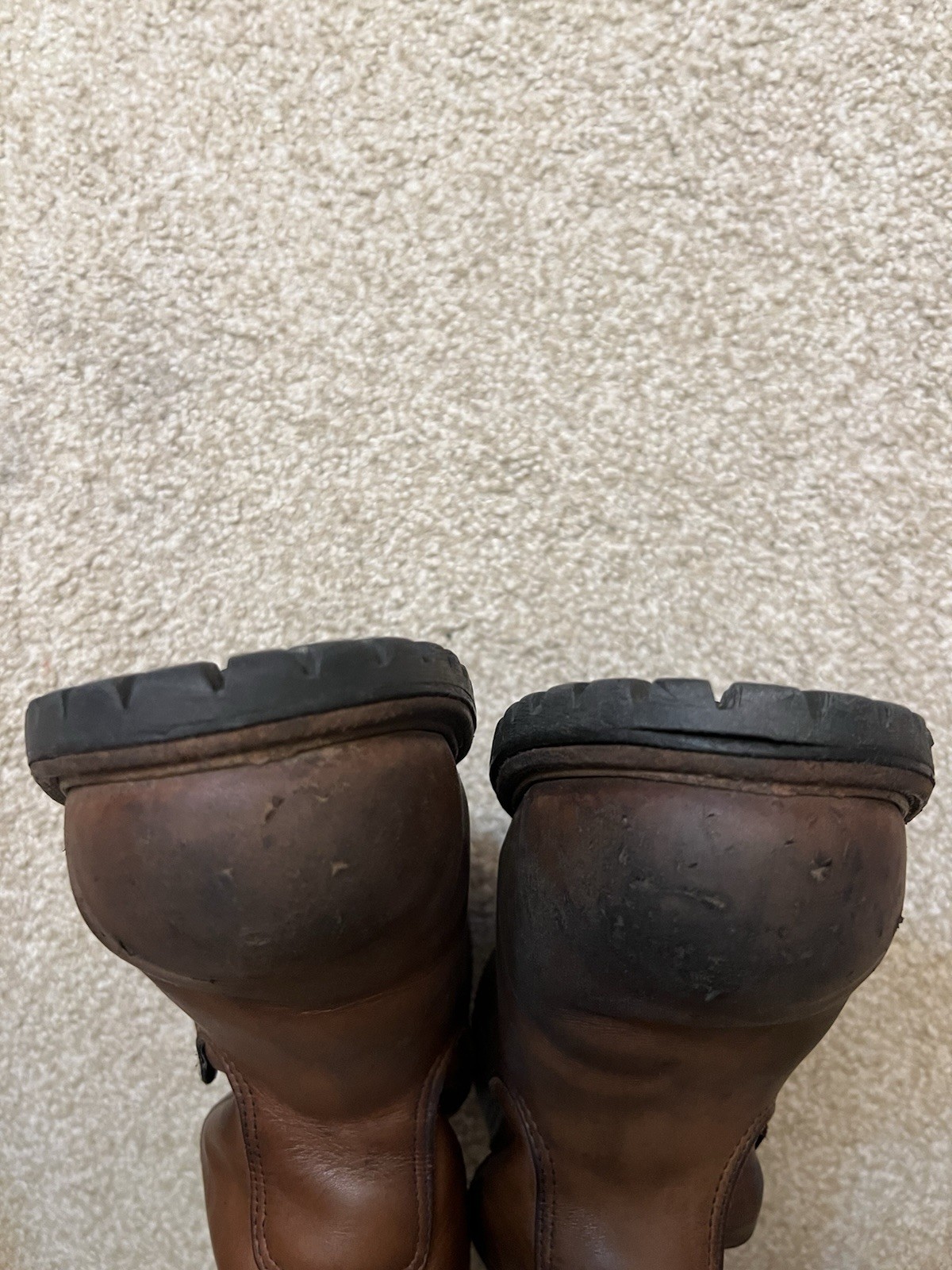 Red Wing Men 12 D Pecos Brown Leather Pull On Safety Work Boots Steel Toe