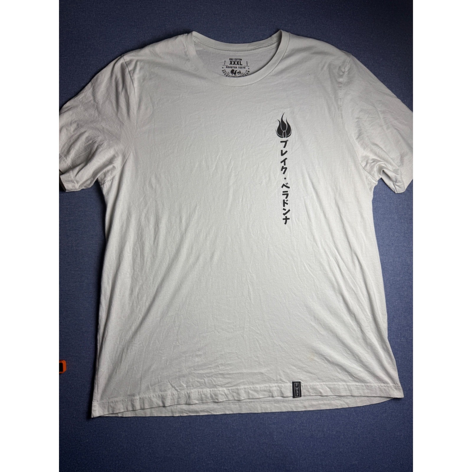 Rooster Teeth RWBY Blake Belladonna White Graphic T-Shirt Mens XXXL Katakana