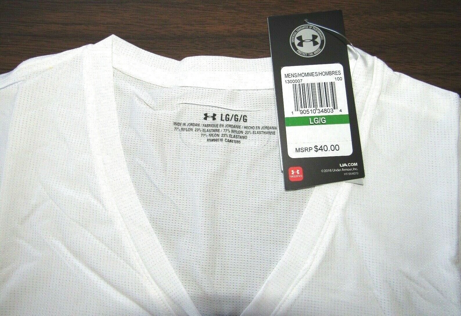Under Armour Men’s ArmourVent Mesh V-Neck Undershirt 1300007 White Sm – 5xl