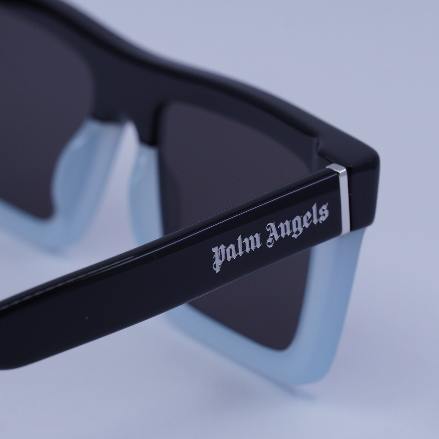 New Palm Angels PERI109 NAPA 4007 Black Light Blue/Dark Grey 51-18-145 Sungla…