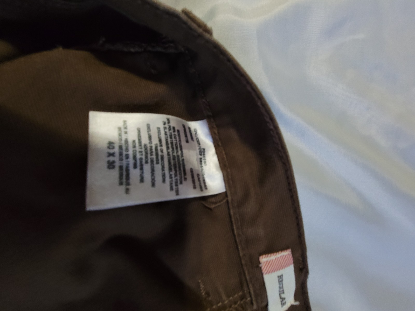 Dickies Mens Tan/Brown Carpenter Cargo Utility Work Pants Zip Closure Sz 40×30