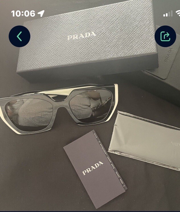 PRADA PR15WS 09Q5S0 54MM Black Talc Dark Grey Women’s Sunglasses