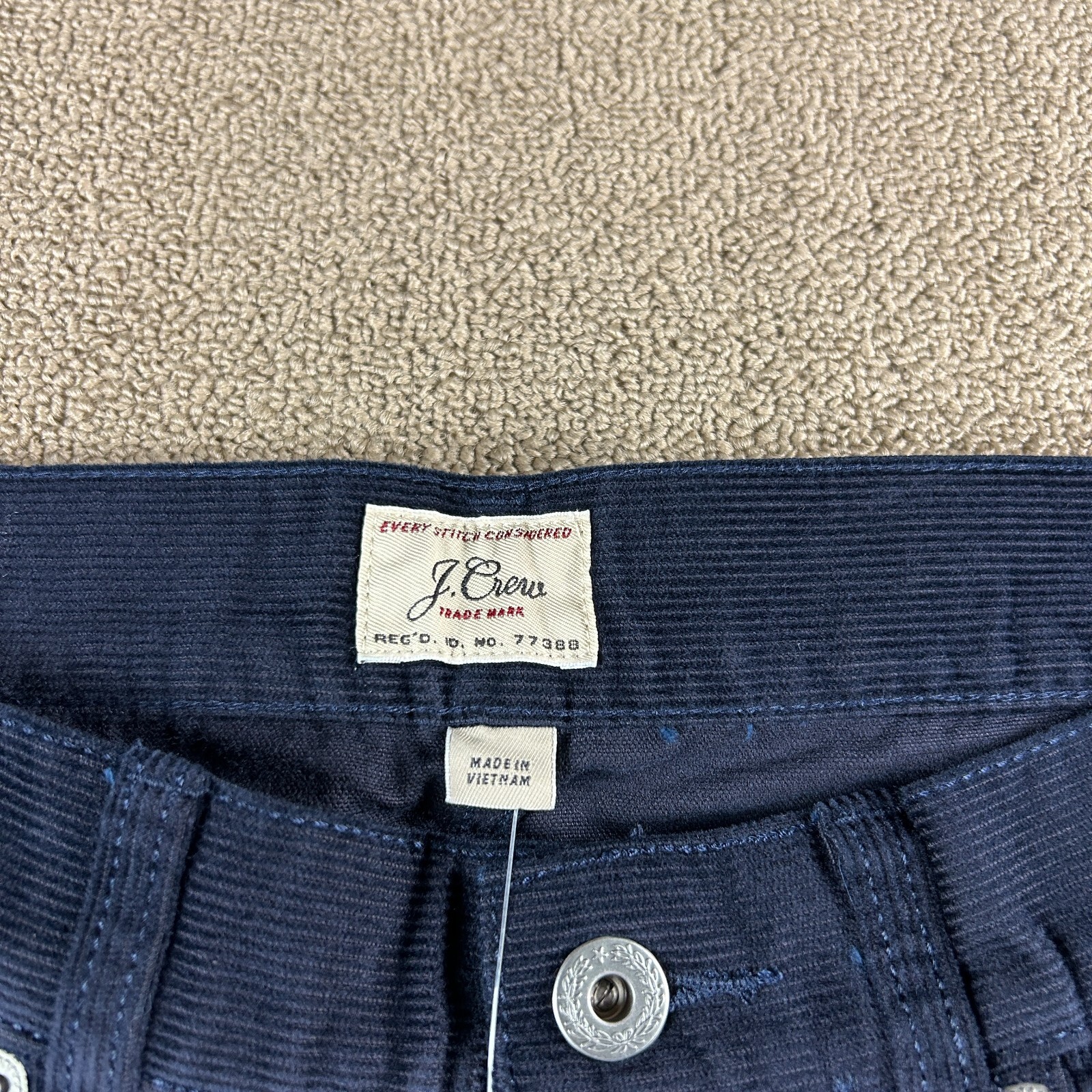 J.Crew Men’s 484 Slim Fit Corduroy Pants Blue Size 31X32 *Read* NWT MSRP $98