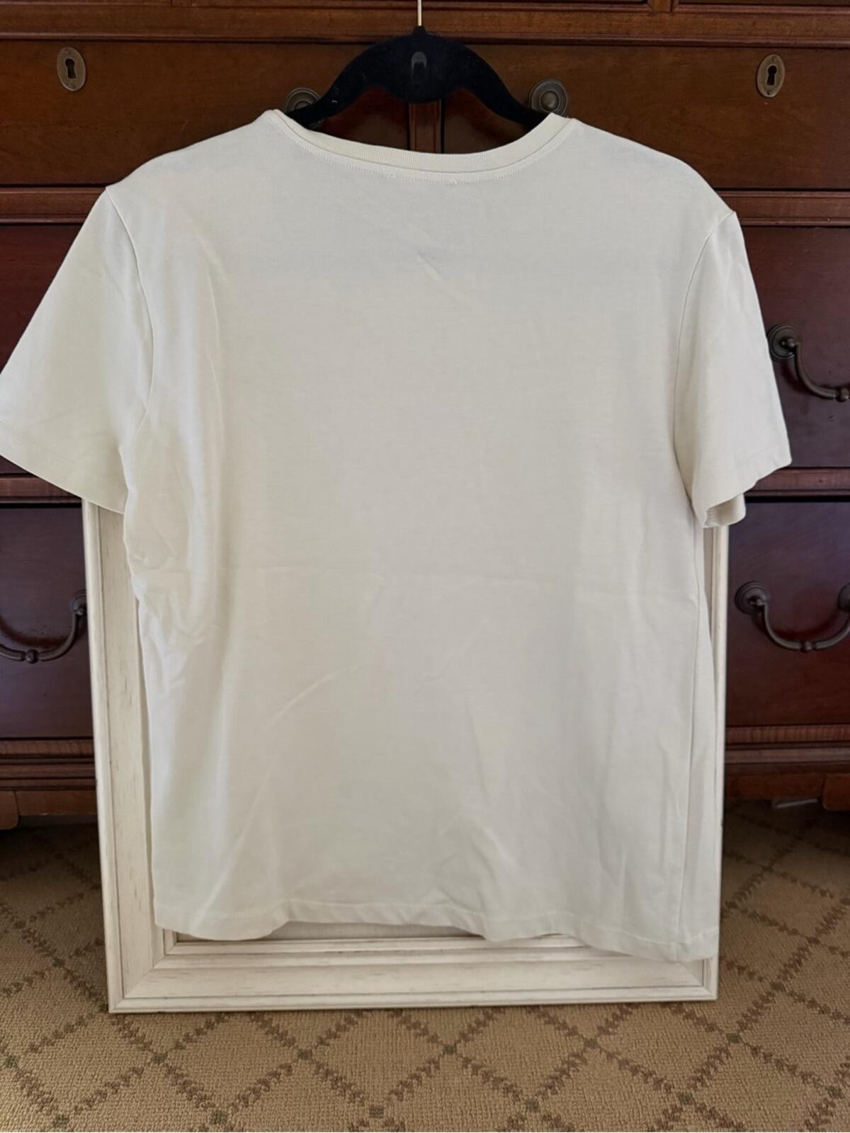 Zara Cream midnight graphic print short sleeved t-shirt NWOT L