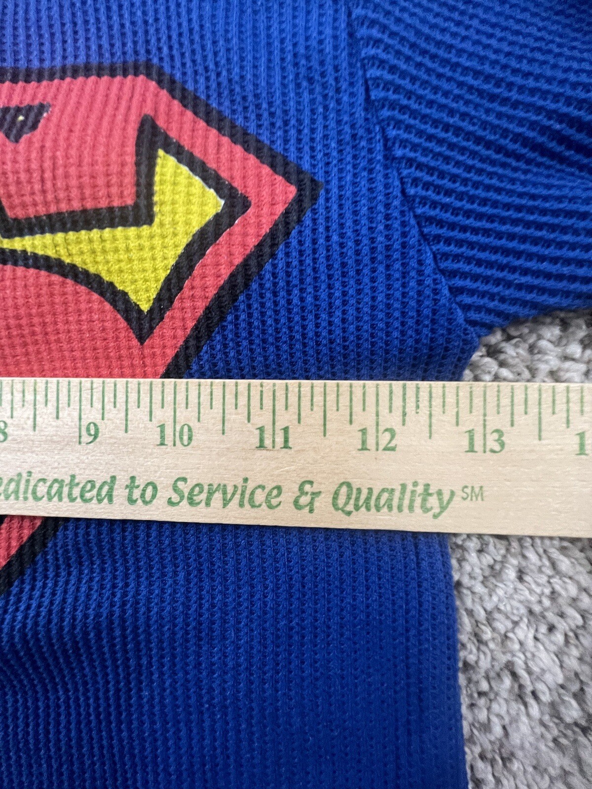 Vintage 1997 Superman T-Shirt Blue Red Superhero DC Kids Size 6