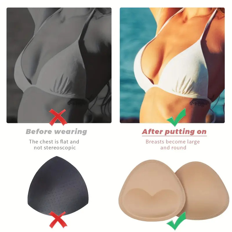 Removable Women’S Push Up Invisible Sponge Bra Pads for Sports & Casual Wear Bra
