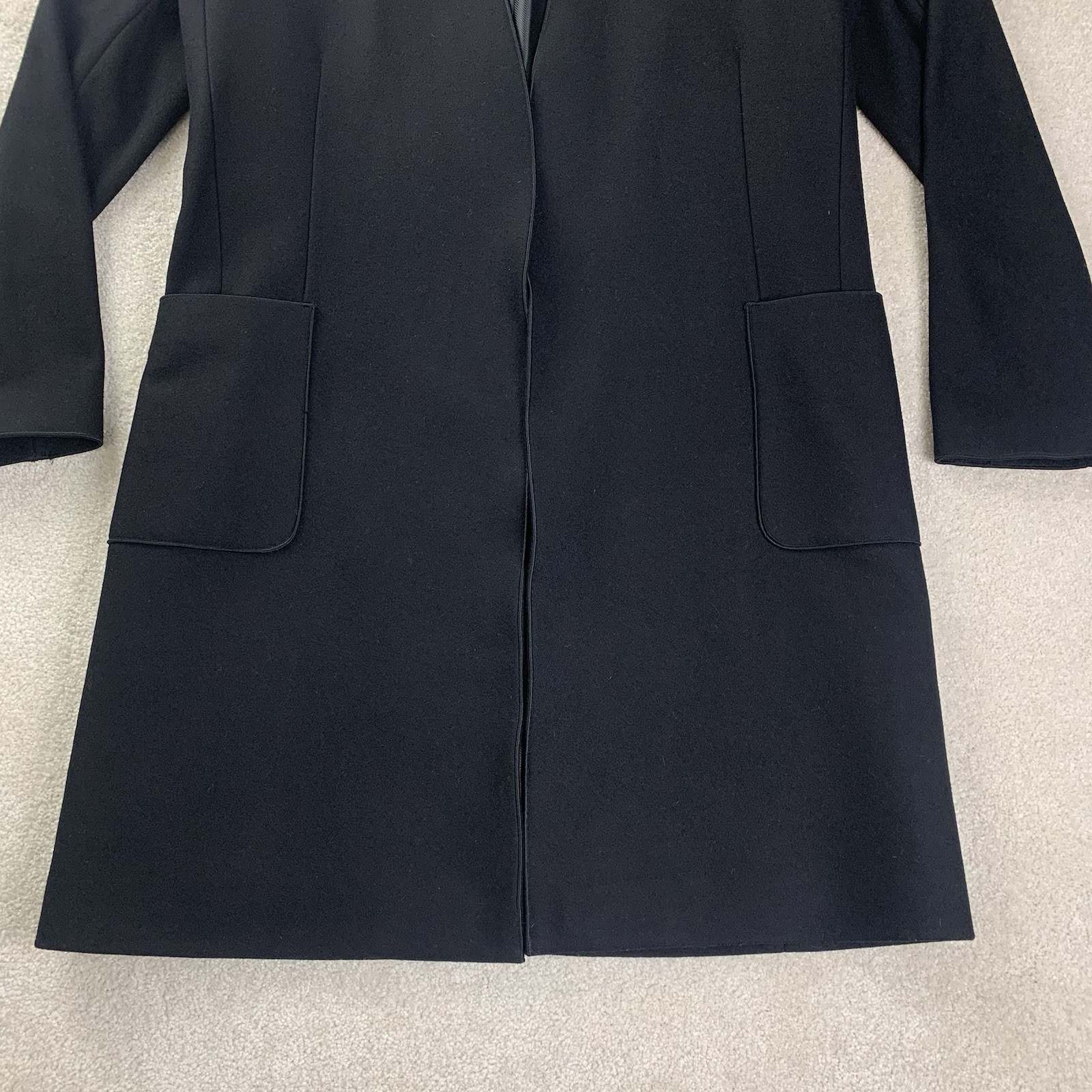 Banana Republic Italian Wool Black Lined Mario Bellucci Coat
