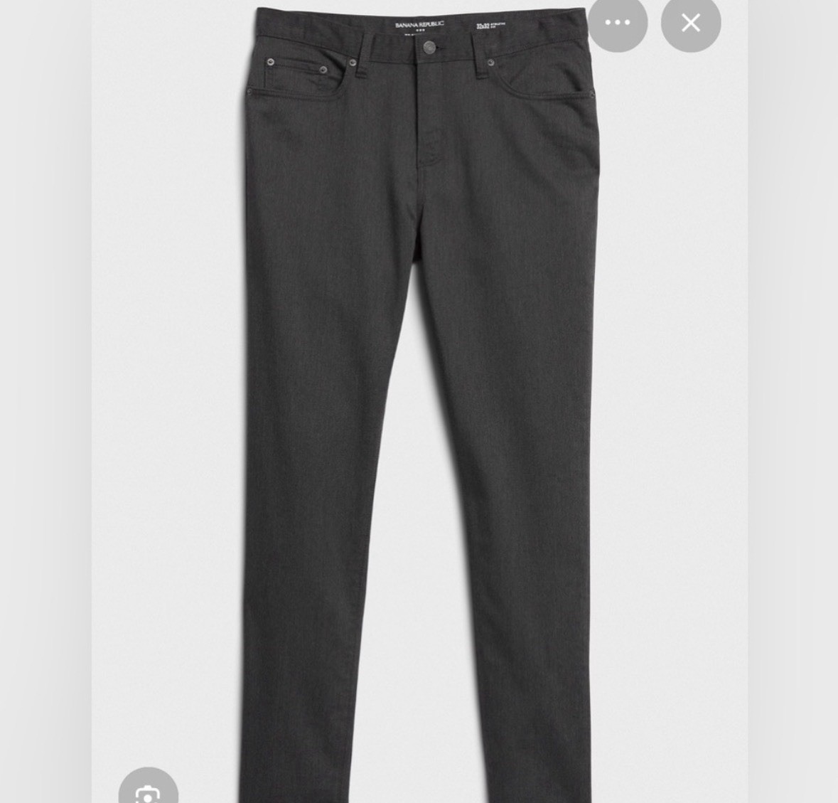Banana Republic Men’s Athletic Stretch Traveler Pant Charcoal Gray 32×34