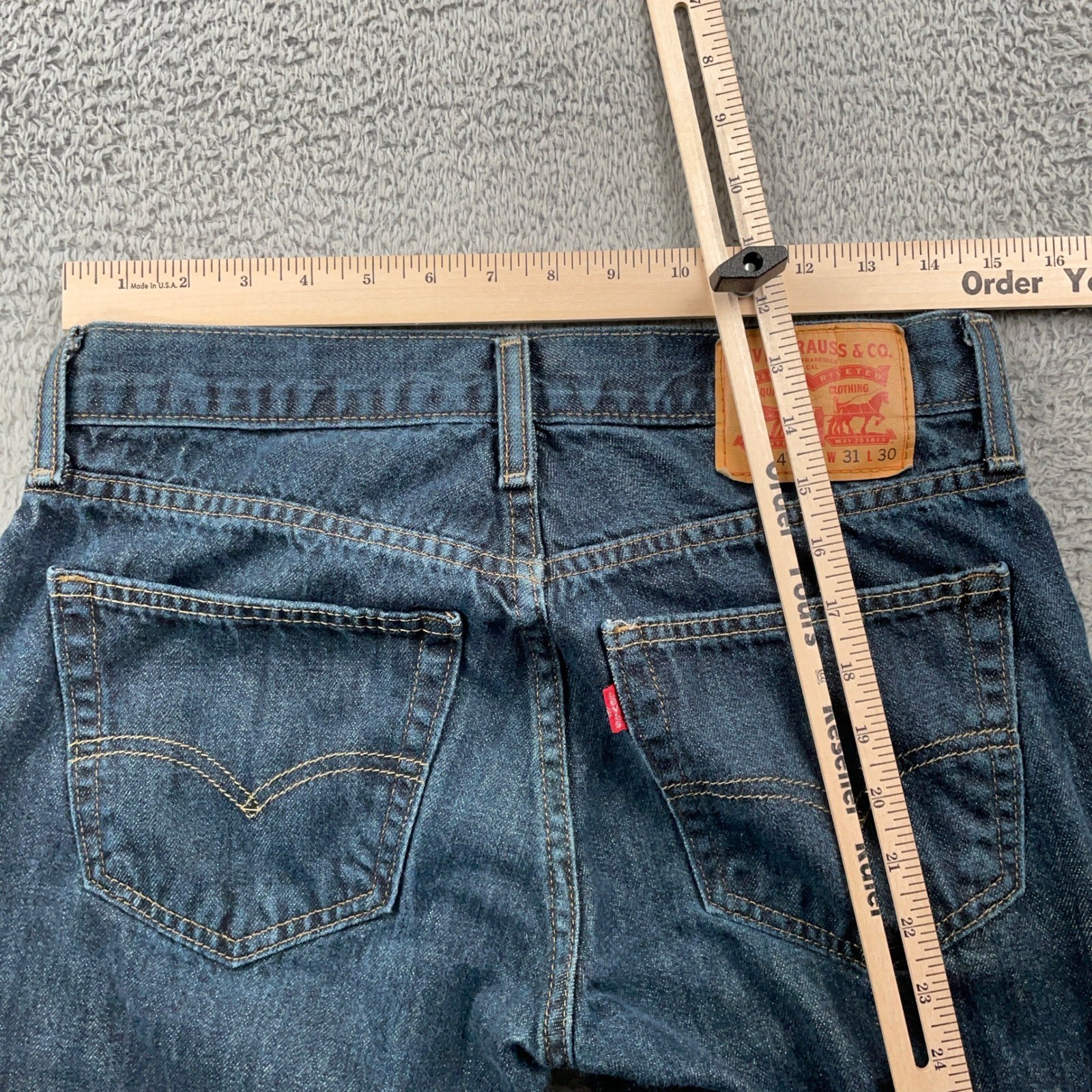 Levis 514 Jeans Mens 31×30 Fits 30×29 Blue Slim Straight Dark Wash Denim Pants