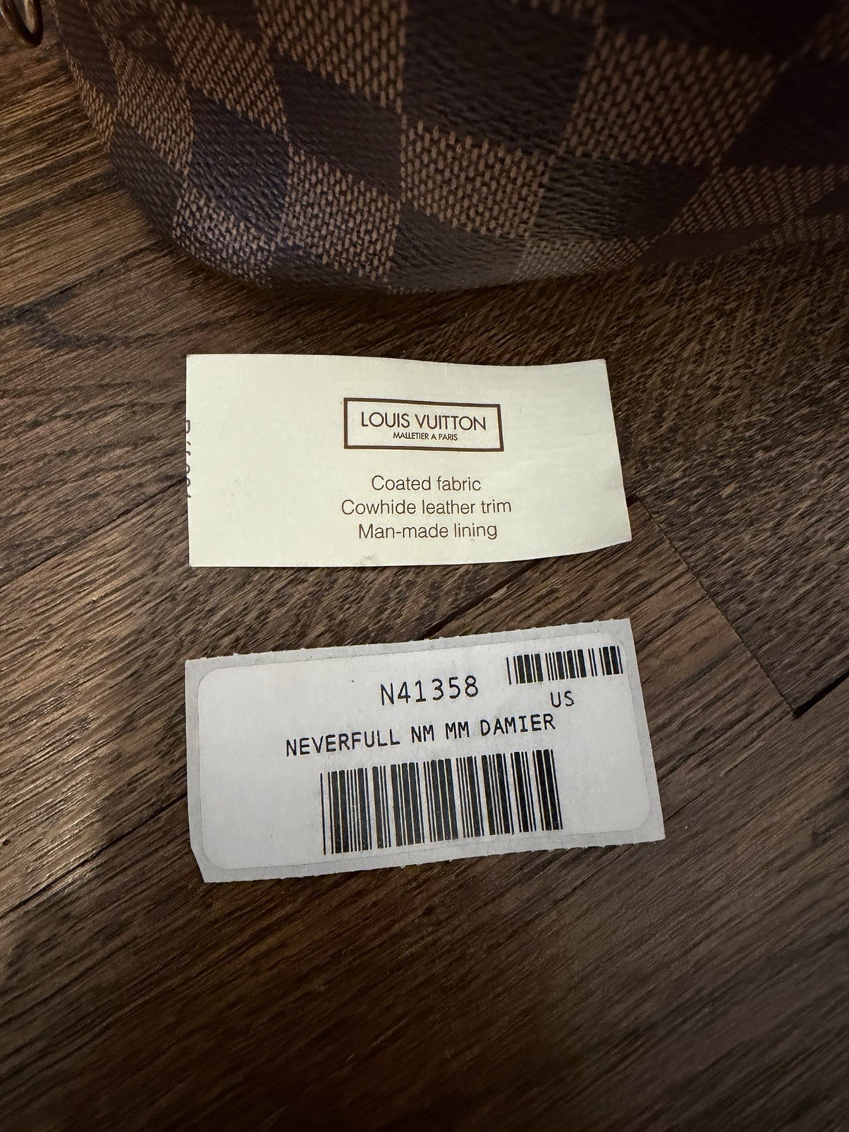Louis Vuitton Neverfull Open/No Closure Tote MM Brown Canvas/Leather